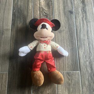 Disney Mickey Mouse Valentines Day 16 inch Red Hearts Plush Stuffed Sweetheart